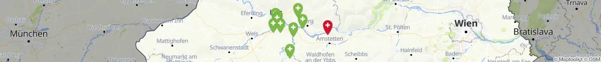 Kartenansicht für Apotheken-Notdienste in der Nähe von Pabneukirchen (Perg, Oberösterreich)